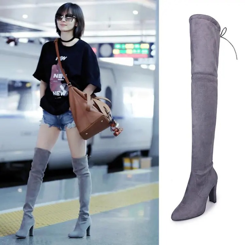 Sock Boot Women - Nouvelles bottes hautes à talons hauts