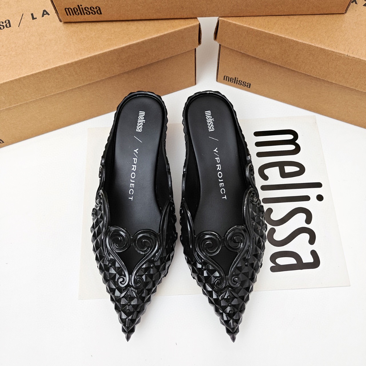 Court Heel Pointed - Mini Melissa Court bout pointu plat