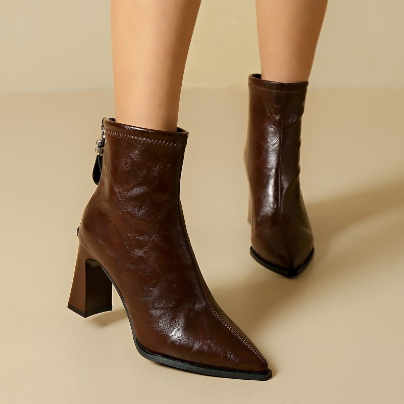 Women Shoes Boots - Nouvelles Bottines Vintage 2026 à Talon