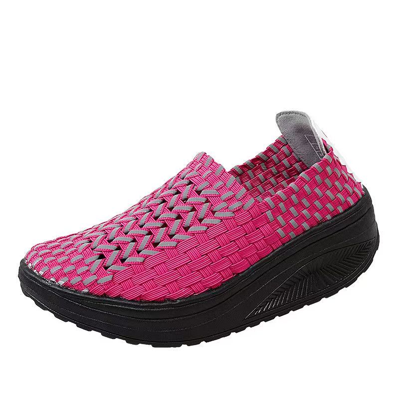 Women'S Shoes Hands Free - Femme tissée à la main compensées