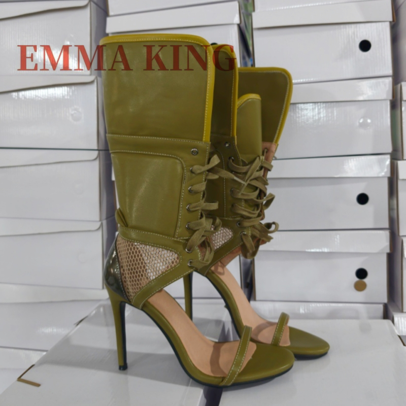 Sandales vertes à bout ouvert  - Women Shoes Boots avis et prix