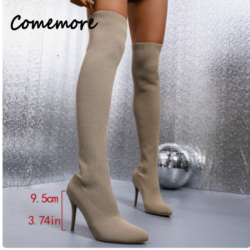 Comemore – bottes hautes trico - Sock Boot Women avis et prix