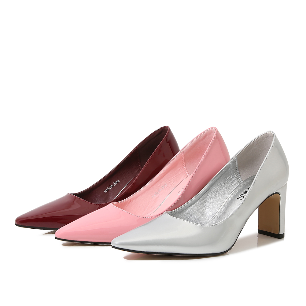 Escarpins sexy en cuir verni r - Court Heel Pointed avis et prix