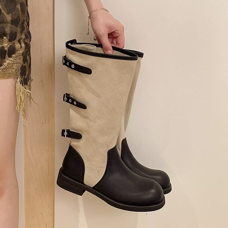 Bottes de chevalier vintage à  - Women Shoes Boots avis et prix