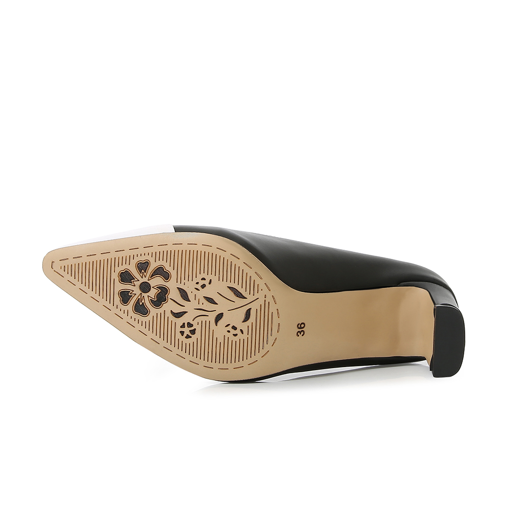 Escarpins à talons épais en pa - Court Heel Pointed avis et prix