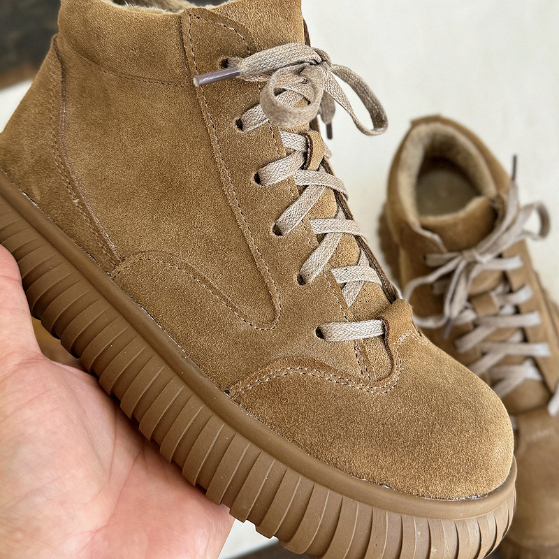 Careaymade-Bottes en cuir véri - Women'S Shoes Extra Wide avis et prix